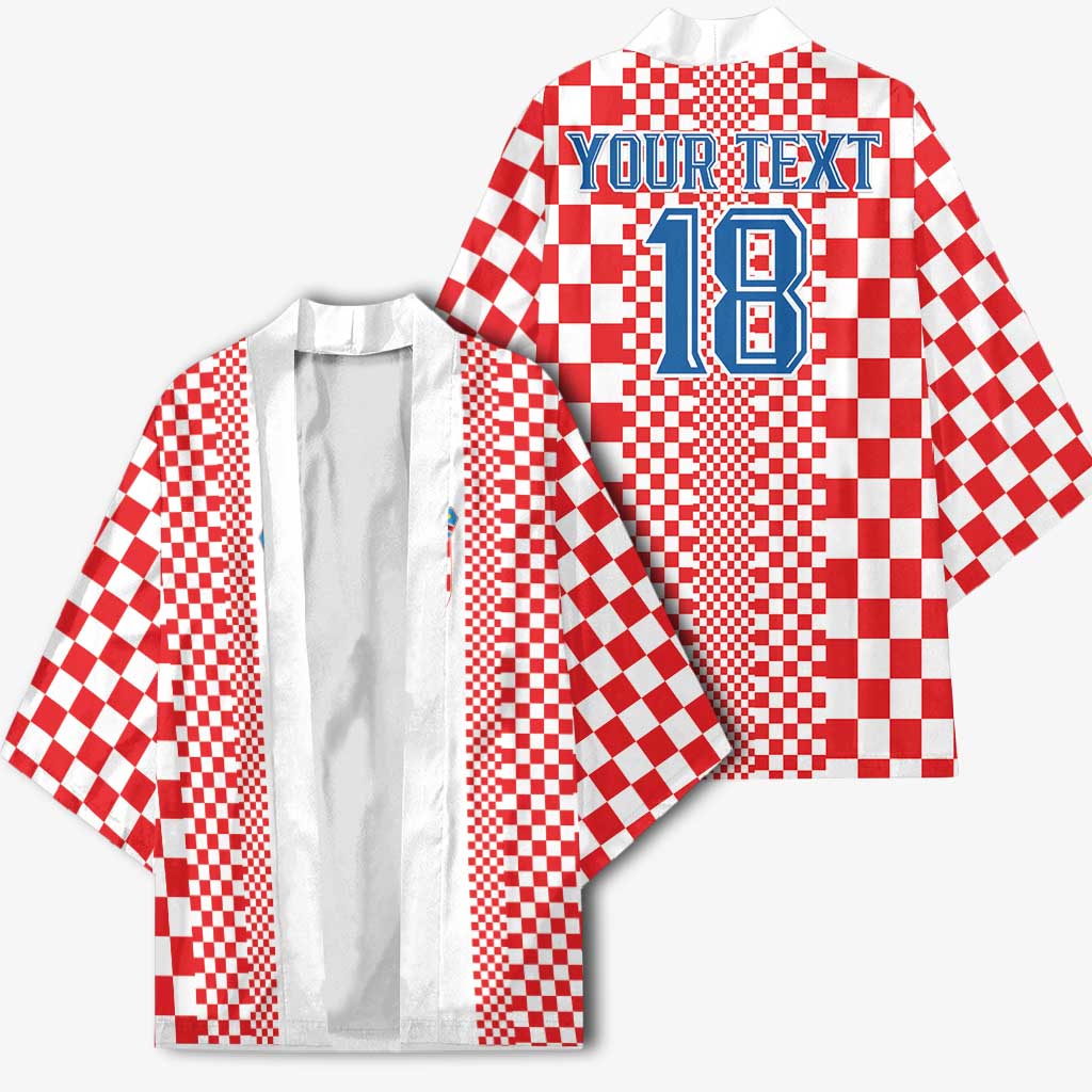Custom Croatia Football Kimono Vatreni Hrvatska Sporty Style - Wonder Print Shop