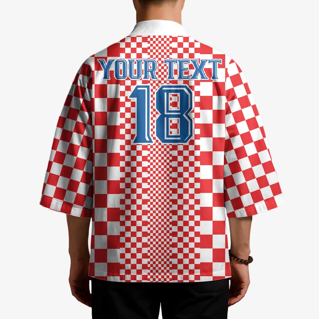 Custom Croatia Football Kimono Vatreni Hrvatska Sporty Style - Wonder Print Shop