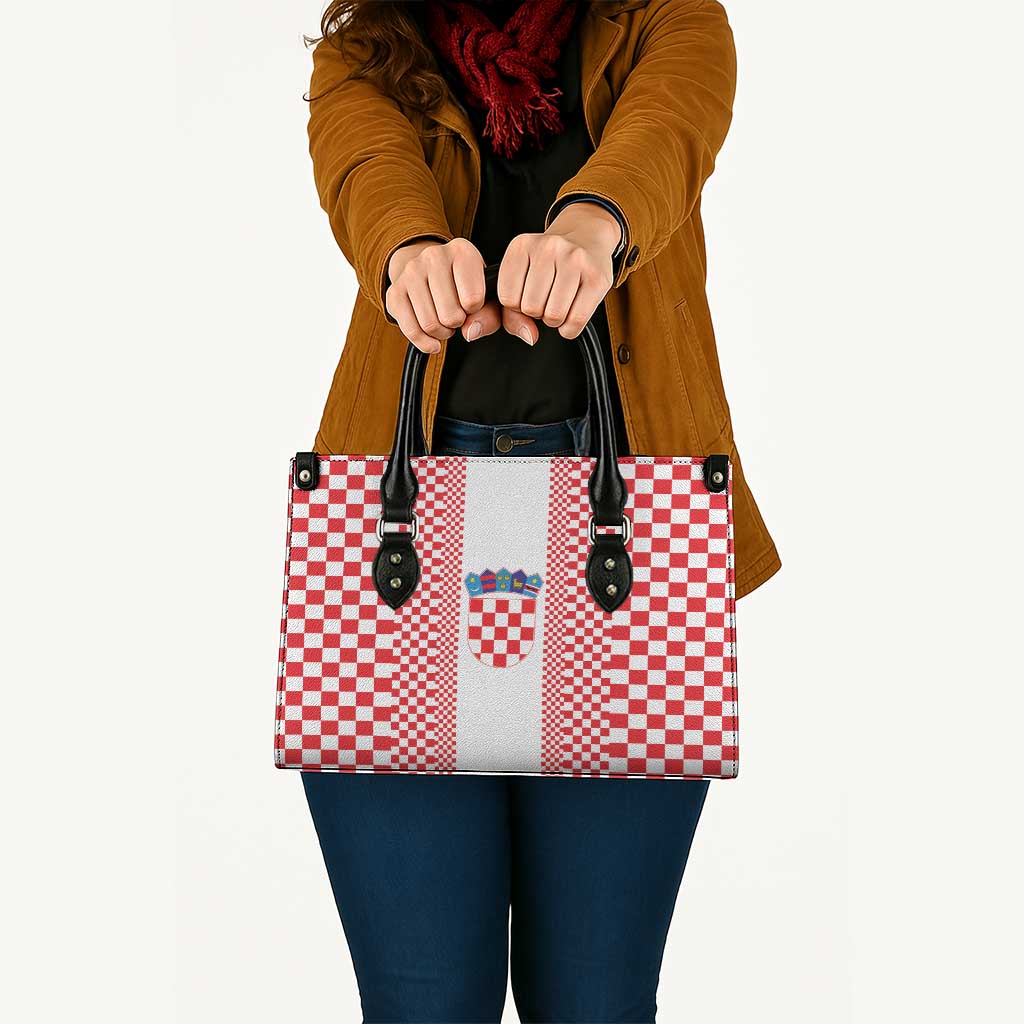 Croatia Football Leather Bag Vatreni Hrvatska Sporty Style - Wonder Print Shop