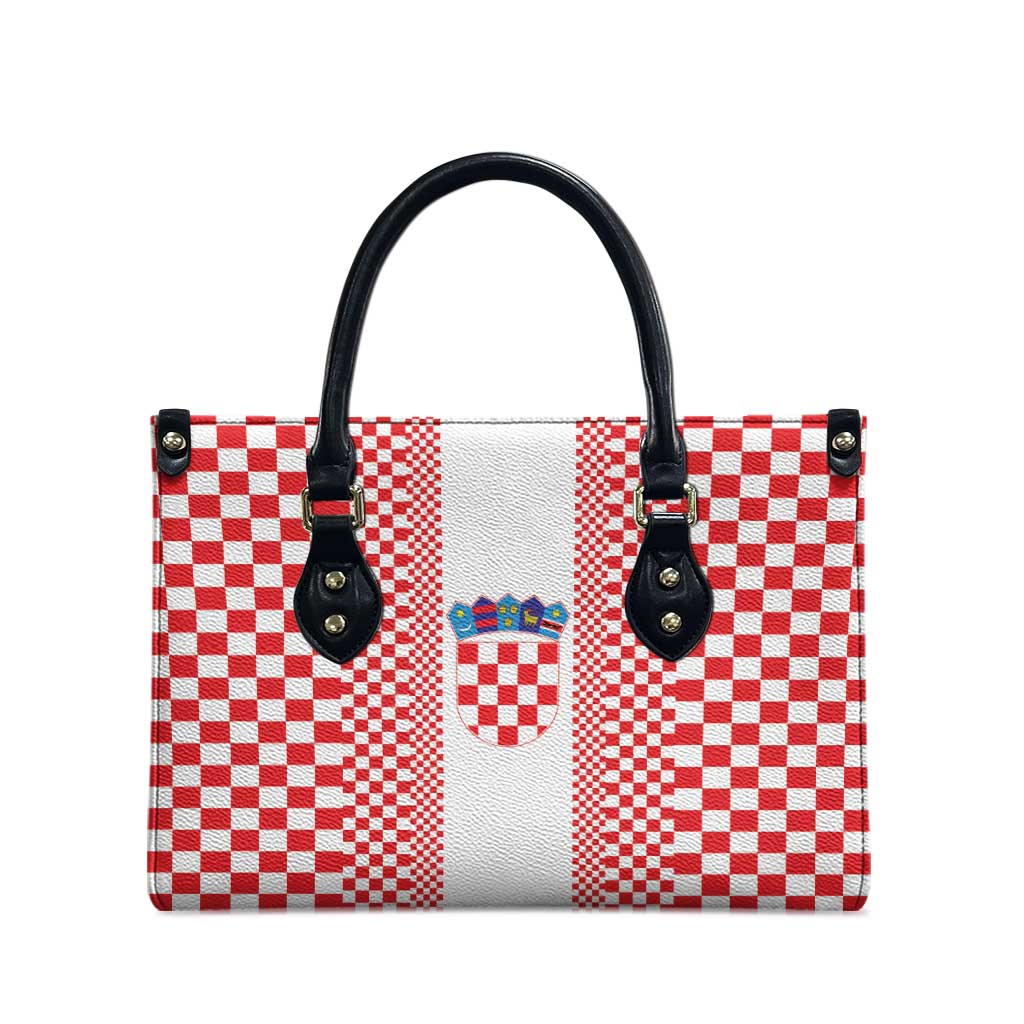 Croatia Football Leather Bag Vatreni Hrvatska Sporty Style - Wonder Print Shop