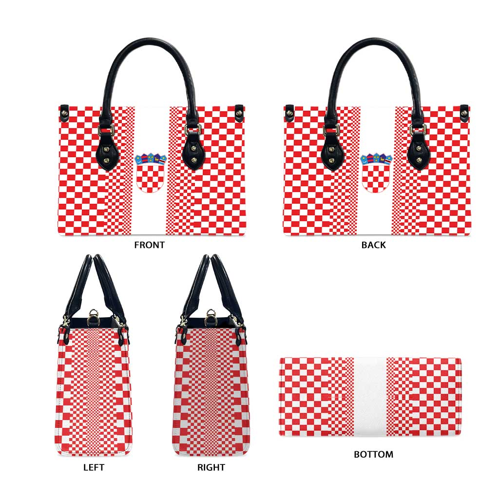 Croatia Football Leather Bag Vatreni Hrvatska Sporty Style - Wonder Print Shop