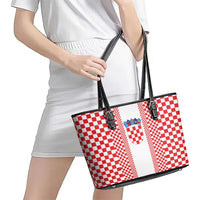 Croatia Football Leather Tote Bag Vatreni Hrvatska Sporty Style - Wonder Print Shop