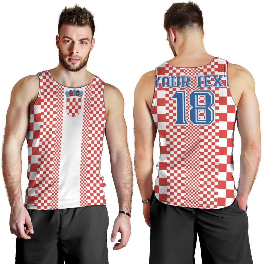 Custom Croatia Football Men Tank Top Vatreni Hrvatska Sporty Style - Wonder Print Shop