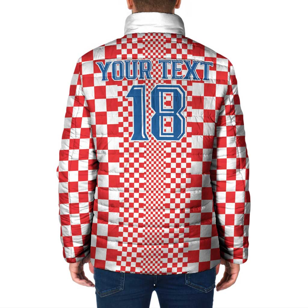 Custom Croatia Football Padded Jacket Vatreni Hrvatska Sporty Style - Wonder Print Shop