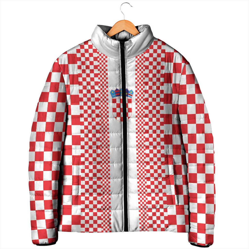 Custom Croatia Football Padded Jacket Vatreni Hrvatska Sporty Style - Wonder Print Shop