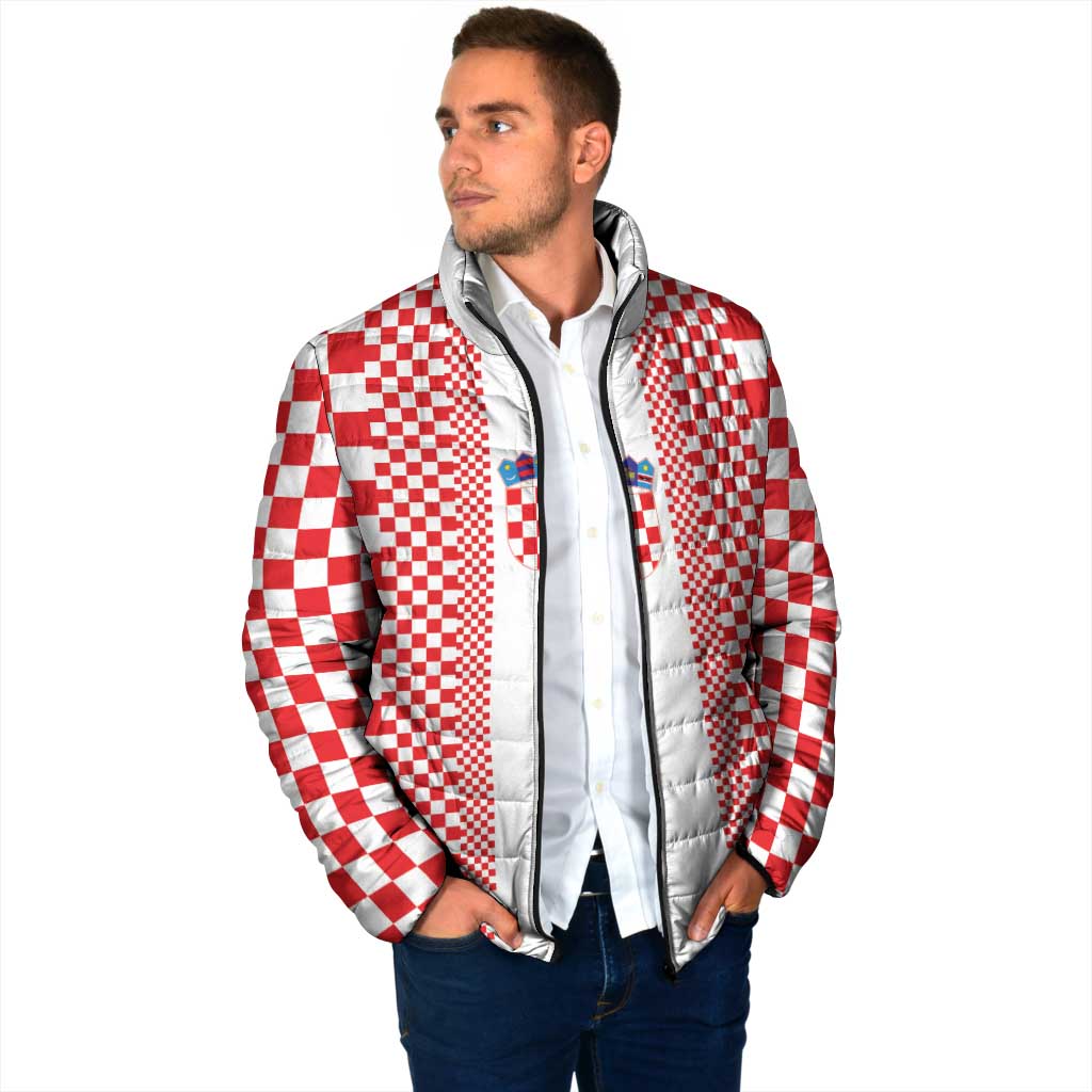 Custom Croatia Football Padded Jacket Vatreni Hrvatska Sporty Style - Wonder Print Shop