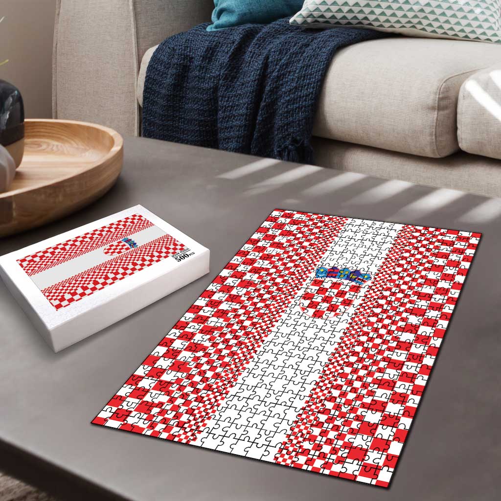 Croatia Football Puzzle Vatreni Hrvatska Sporty Style - Wonder Print Shop