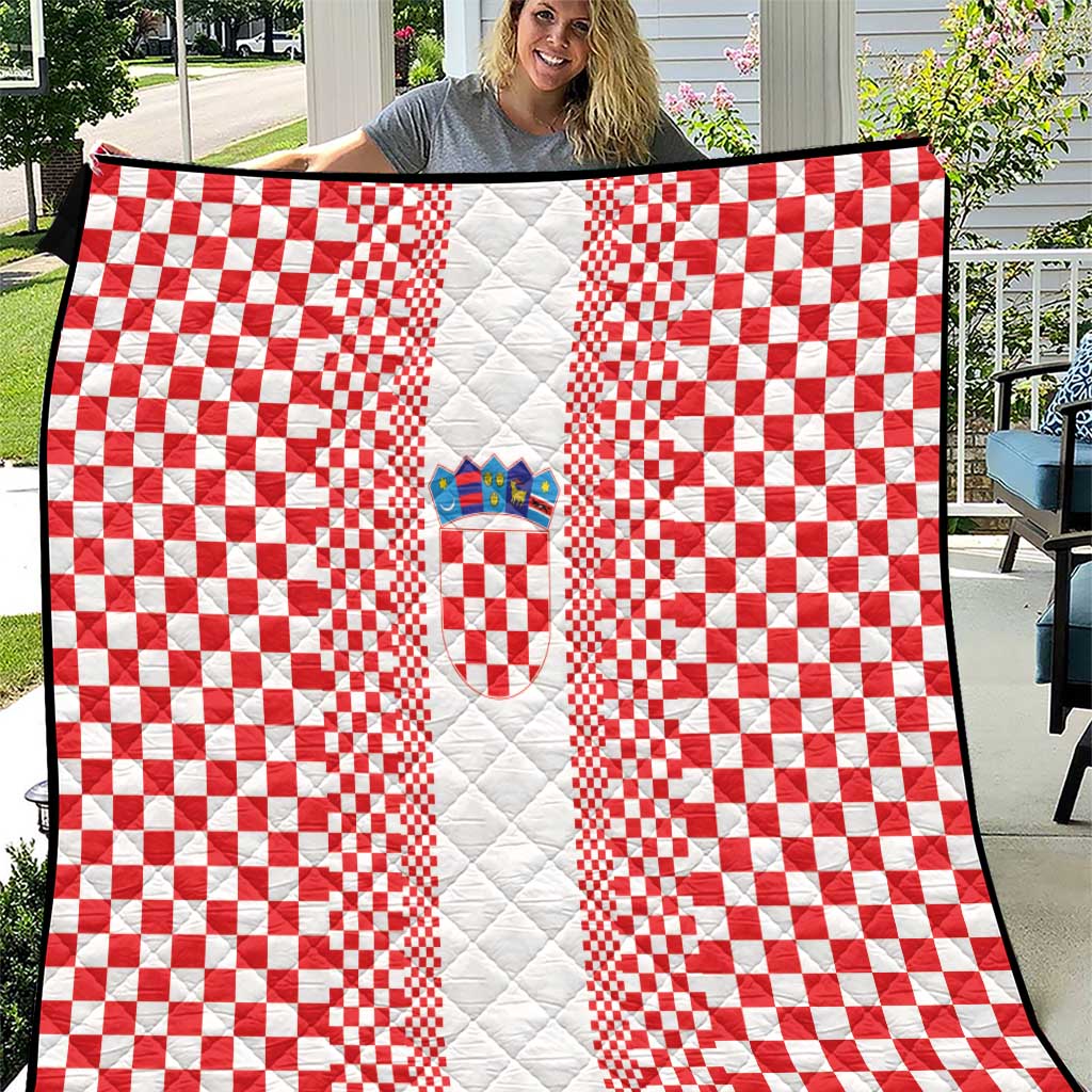 Croatia Football Quilt Vatreni Hrvatska Sporty Style - Wonder Print Shop