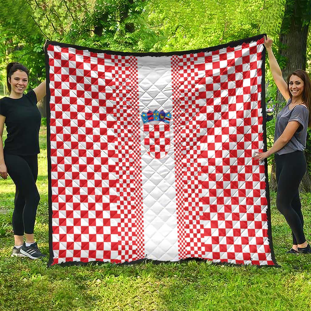Croatia Football Quilt Vatreni Hrvatska Sporty Style - Wonder Print Shop