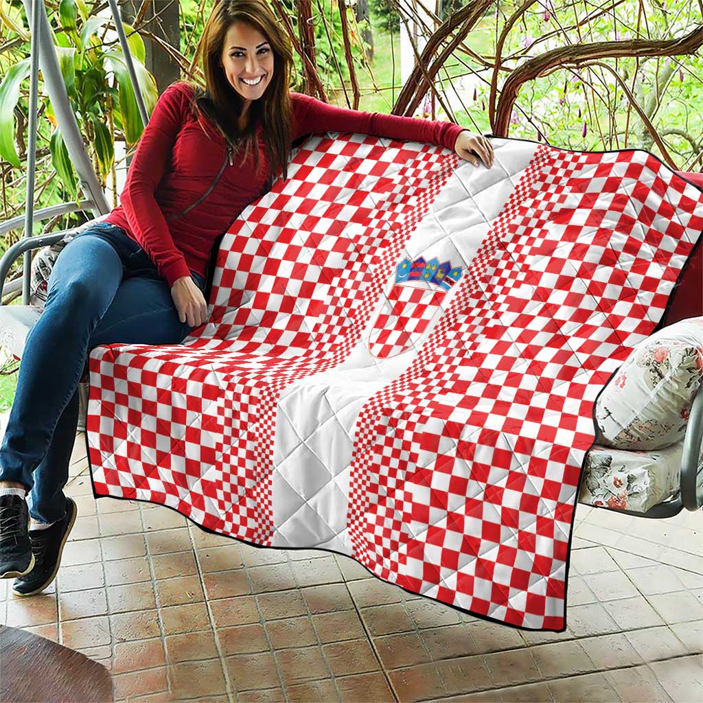 Croatia Football Quilt Vatreni Hrvatska Sporty Style - Wonder Print Shop