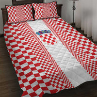 Croatia Football Quilt Bed Set Vatreni Hrvatska Sporty Style - Wonder Print Shop