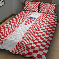 Croatia Football Quilt Bed Set Vatreni Hrvatska Sporty Style - Wonder Print Shop