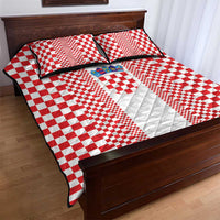 Croatia Football Quilt Bed Set Vatreni Hrvatska Sporty Style - Wonder Print Shop