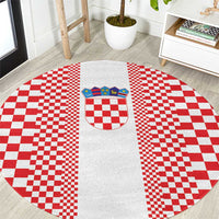 Croatia Football Round Carpet Vatreni Hrvatska Sporty Style - Wonder Print Shop
