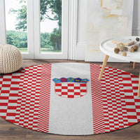 Croatia Football Round Carpet Vatreni Hrvatska Sporty Style - Wonder Print Shop