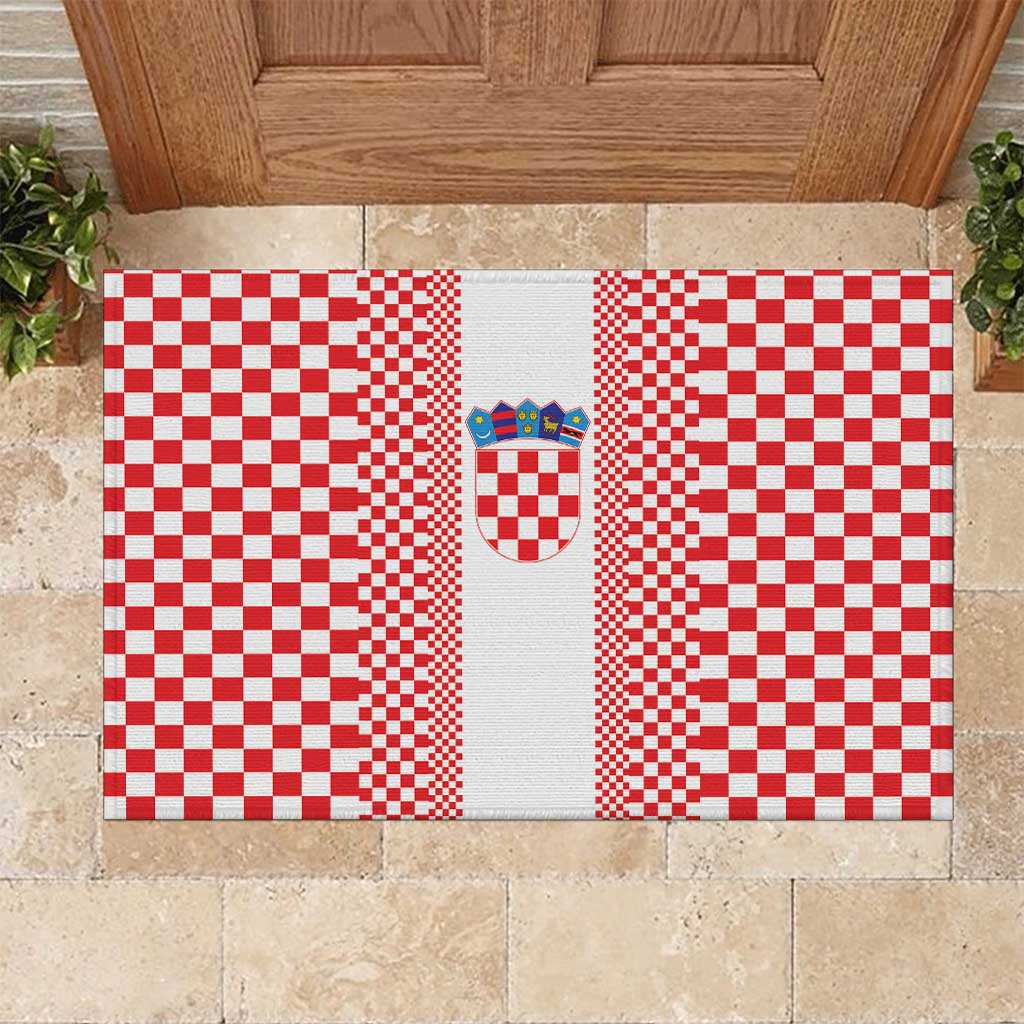 Croatia Football Rubber Doormat Vatreni Hrvatska Sporty Style - Wonder Print Shop