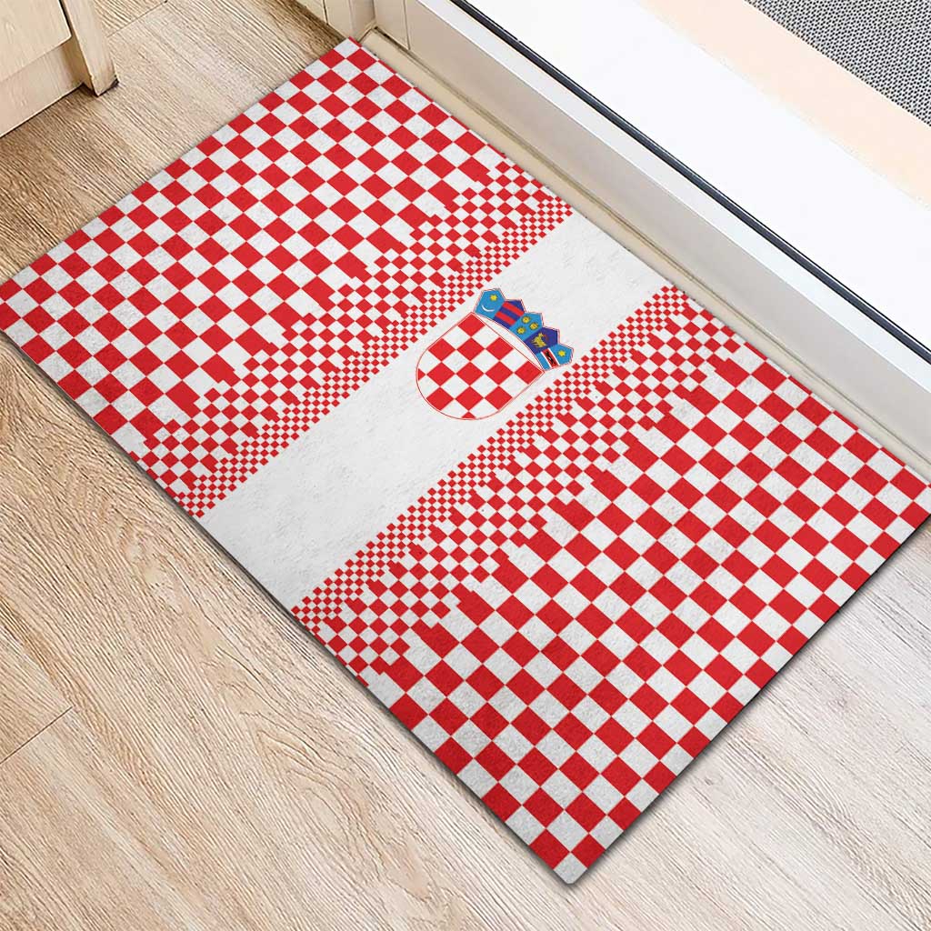 Croatia Football Rubber Doormat Vatreni Hrvatska Sporty Style - Wonder Print Shop