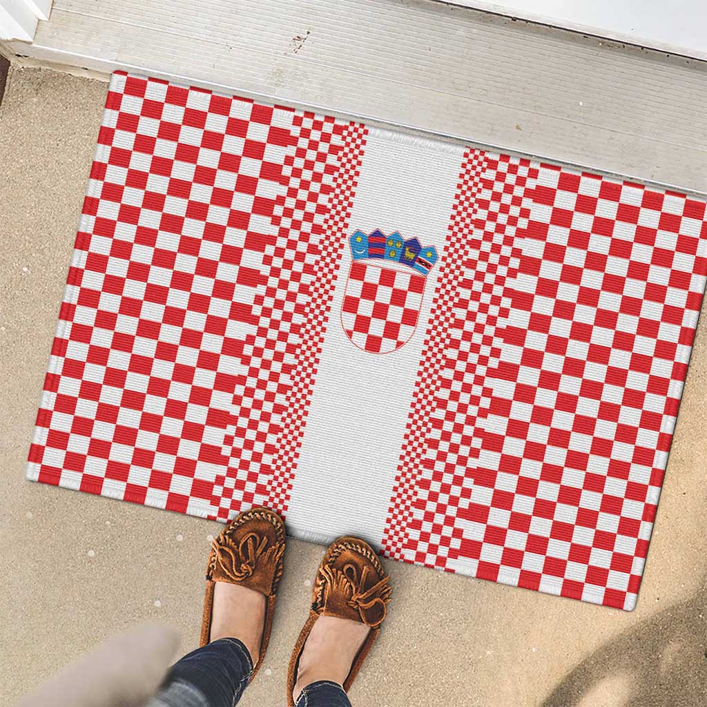 Croatia Football Rubber Doormat Vatreni Hrvatska Sporty Style - Wonder Print Shop