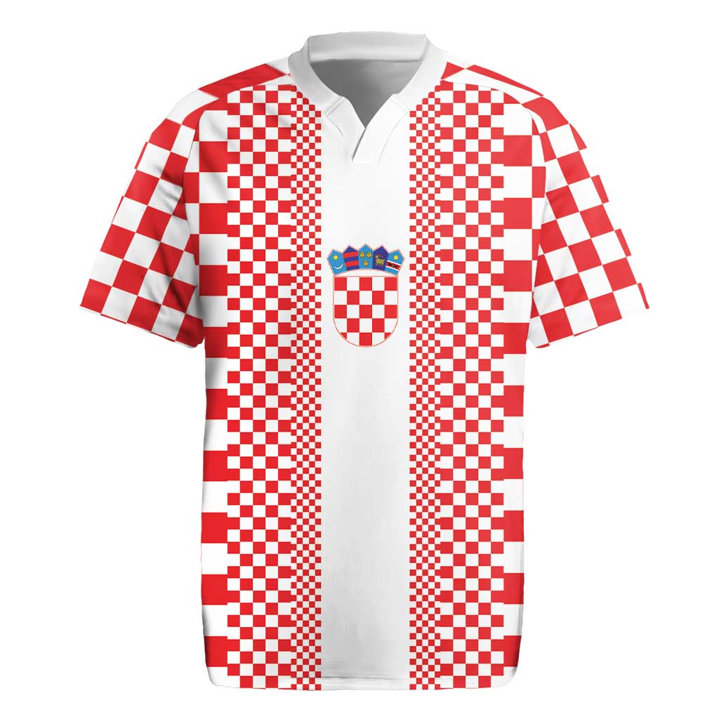 Custom Croatia Football Rugby Jersey Vatreni Hrvatska Sporty Style - Wonder Print Shop