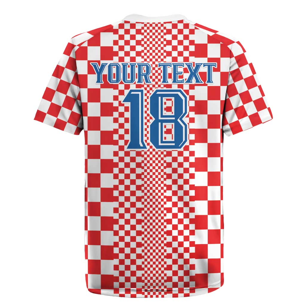 Custom Croatia Football Rugby Jersey Vatreni Hrvatska Sporty Style - Wonder Print Shop