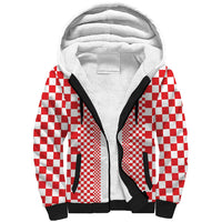Custom Croatia Football Sherpa Hoodie Vatreni Hrvatska Sporty Style - Wonder Print Shop