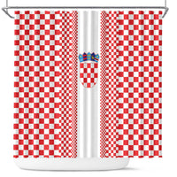 Croatia Football Shower Curtain Vatreni Hrvatska Sporty Style - Wonder Print Shop