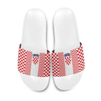 Croatia Football Slide Sandals Vatreni Hrvatska Sporty Style - Wonder Print Shop