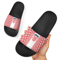 Croatia Football Slide Sandals Vatreni Hrvatska Sporty Style - Wonder Print Shop