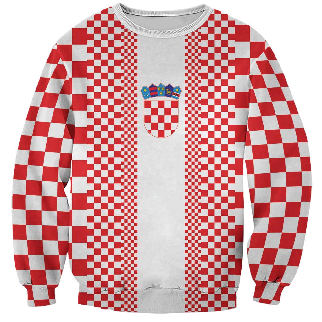 Custom Croatia Football Sweatshirt Vatreni Hrvatska Sporty Style - Wonder Print Shop