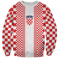 Custom Croatia Football Sweatshirt Vatreni Hrvatska Sporty Style - Wonder Print Shop