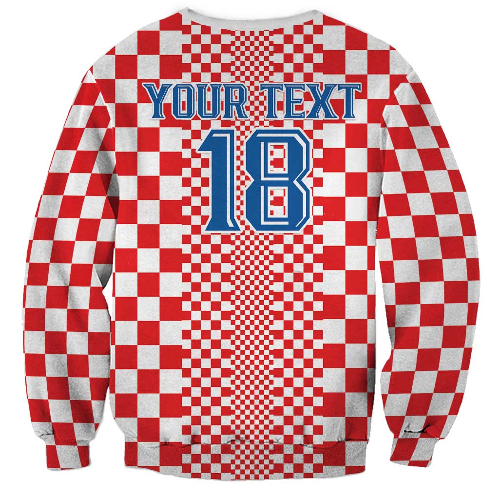 Custom Croatia Football Sweatshirt Vatreni Hrvatska Sporty Style - Wonder Print Shop