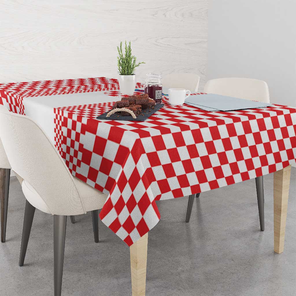 Croatia Football Tablecloth Vatreni Hrvatska Sporty Style - Wonder Print Shop