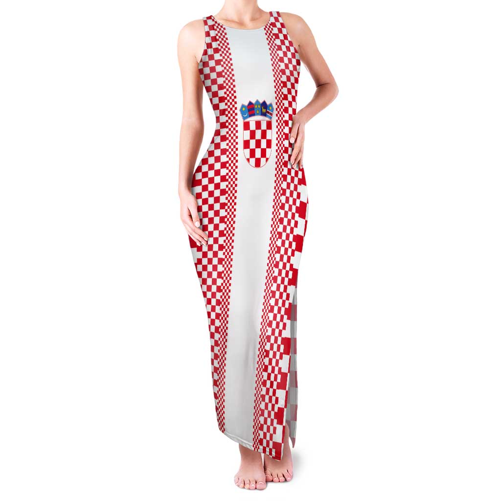 Custom Croatia Football Tank Maxi Dress Vatreni Hrvatska Sporty Style - Wonder Print Shop