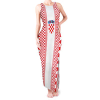 Custom Croatia Football Tank Maxi Dress Vatreni Hrvatska Sporty Style - Wonder Print Shop