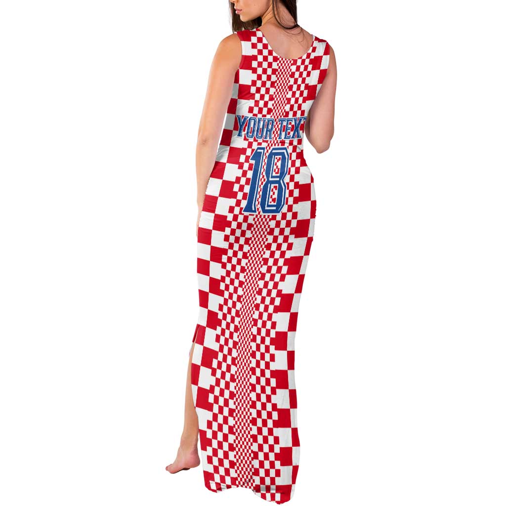 Custom Croatia Football Tank Maxi Dress Vatreni Hrvatska Sporty Style - Wonder Print Shop
