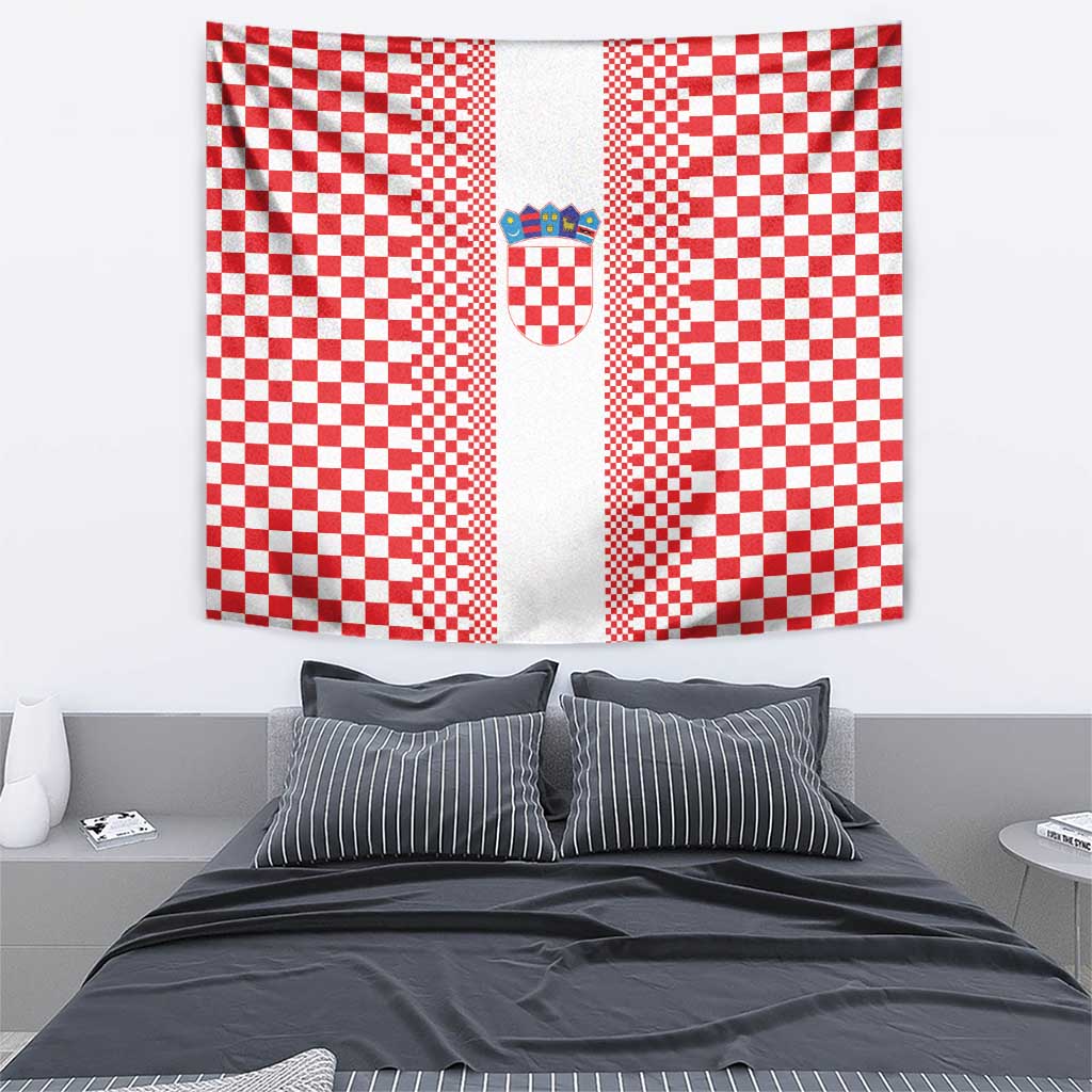 Croatia Football Tapestry Vatreni Hrvatska Sporty Style - Wonder Print Shop