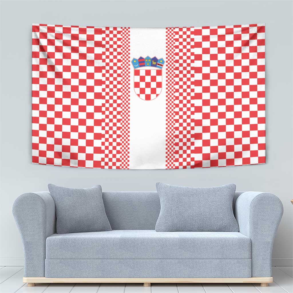 Croatia Football Tapestry Vatreni Hrvatska Sporty Style - Wonder Print Shop