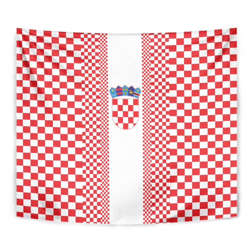Croatia Football Tapestry Vatreni Hrvatska Sporty Style - Wonder Print Shop