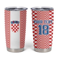 Custom Croatia Football Tumbler Cup Vatreni Hrvatska Sporty Style - Wonder Print Shop