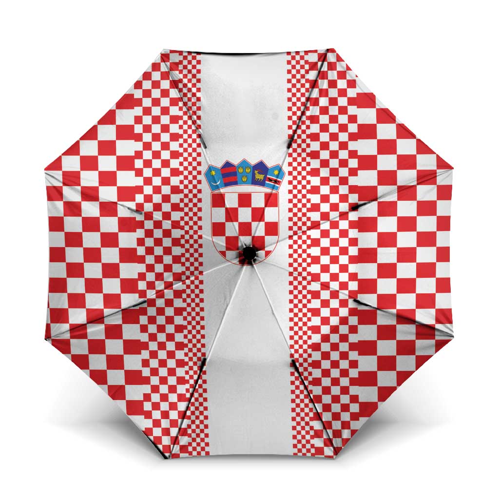 Croatia Football Umbrella Vatreni Hrvatska Sporty Style - Wonder Print Shop