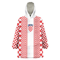 Custom Croatia Football Wearable Blanket Hoodie Vatreni Hrvatska Sporty Style - Wonder Print Shop