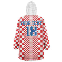 Custom Croatia Football Wearable Blanket Hoodie Vatreni Hrvatska Sporty Style - Wonder Print Shop