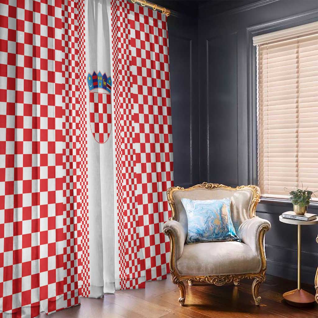 Croatia Football Window Curtain Vatreni Hrvatska Sporty Style - Wonder Print Shop