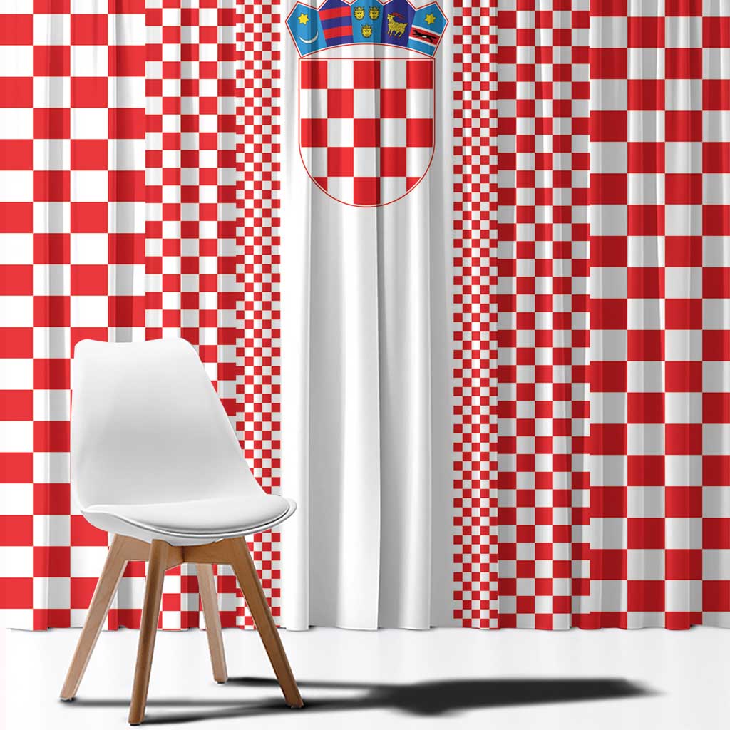 Croatia Football Window Curtain Vatreni Hrvatska Sporty Style - Wonder Print Shop