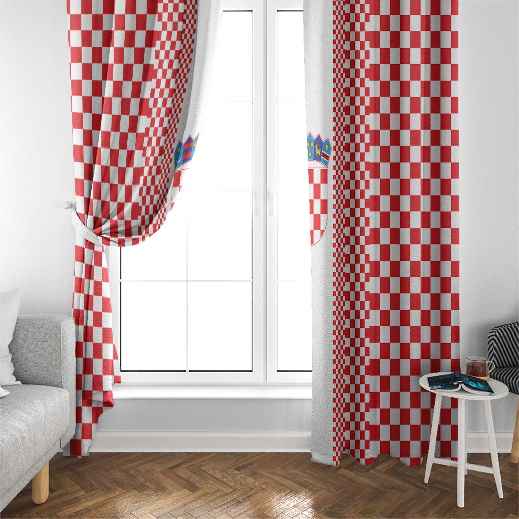 Croatia Football Window Curtain Vatreni Hrvatska Sporty Style - Wonder Print Shop