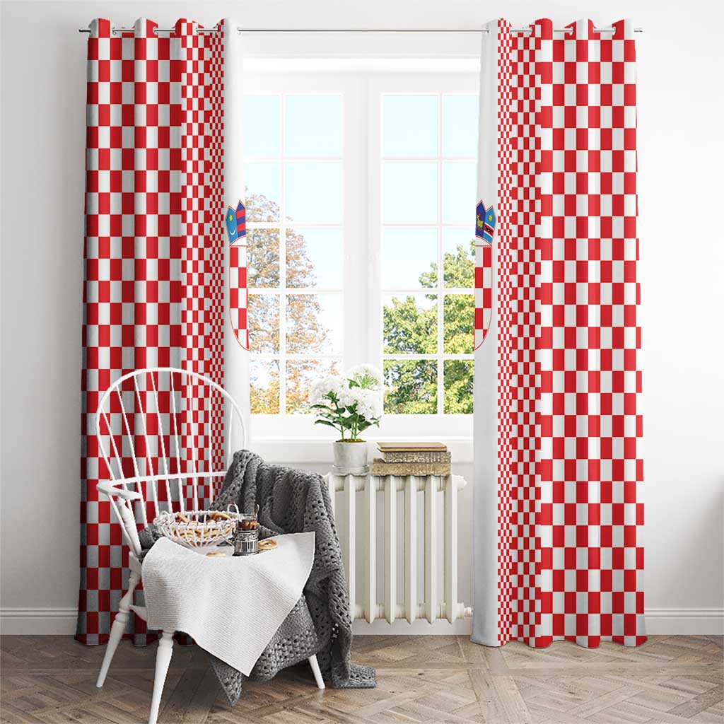 Croatia Football Window Curtain Vatreni Hrvatska Sporty Style - Wonder Print Shop
