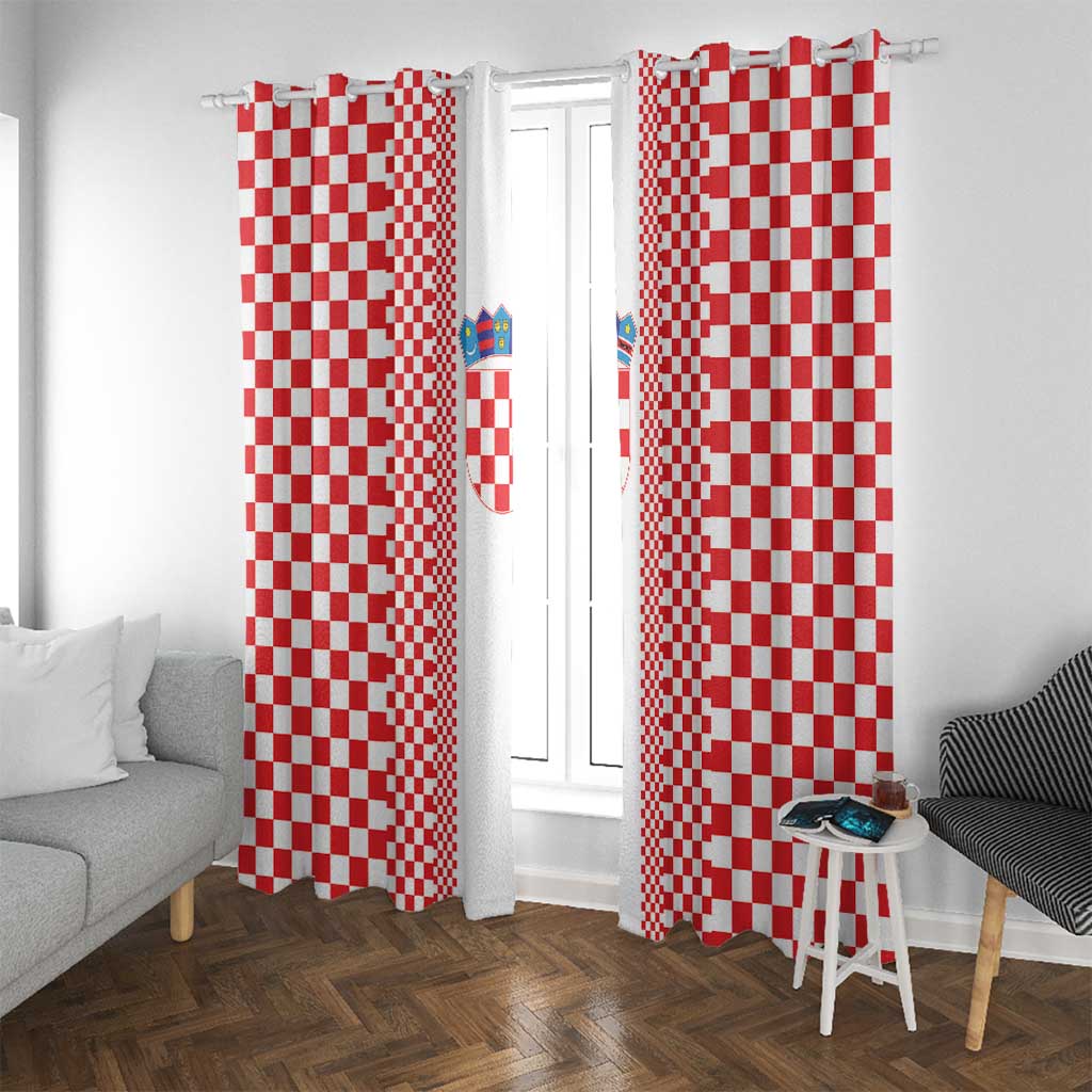 Croatia Football Window Curtain Vatreni Hrvatska Sporty Style - Wonder Print Shop