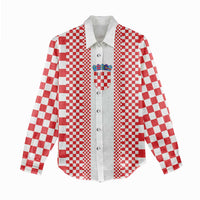 Custom Croatia Football Women Casual Shirt Vatreni Hrvatska Sporty Style - Wonder Print Shop