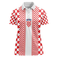 Custom Croatia Football Women Polo Shirt Vatreni Hrvatska Sporty Style - Wonder Print Shop