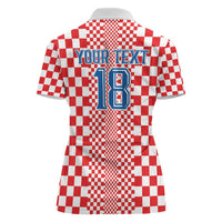 Custom Croatia Football Women Polo Shirt Vatreni Hrvatska Sporty Style - Wonder Print Shop